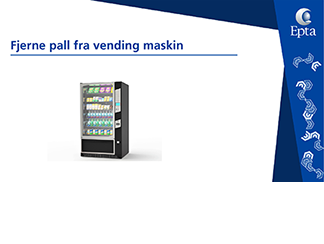 Fjerne pall fra vending maskin